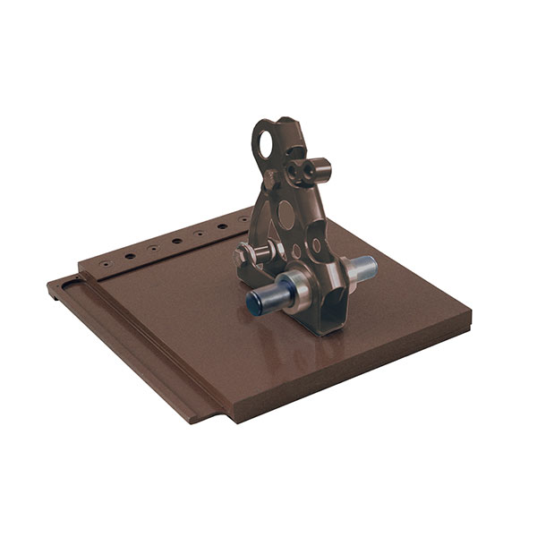 PP235LF Three-Pipe Height Adjustable Snow Guard and Base Plate for Ludowici Flat Tile