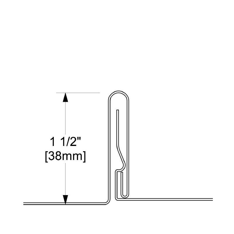 1 1/2 Inch Snap Seam Standing Seam