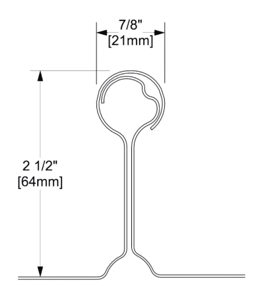 2.5 inch Bulb Seam 