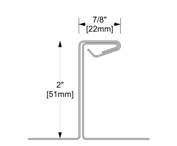 2 inch Single Fold Standing Seam
